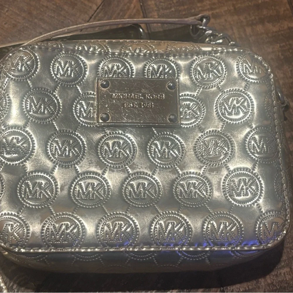 Michael Kors Gold  Crossbody Bag with Ornate Design.Great Condition!